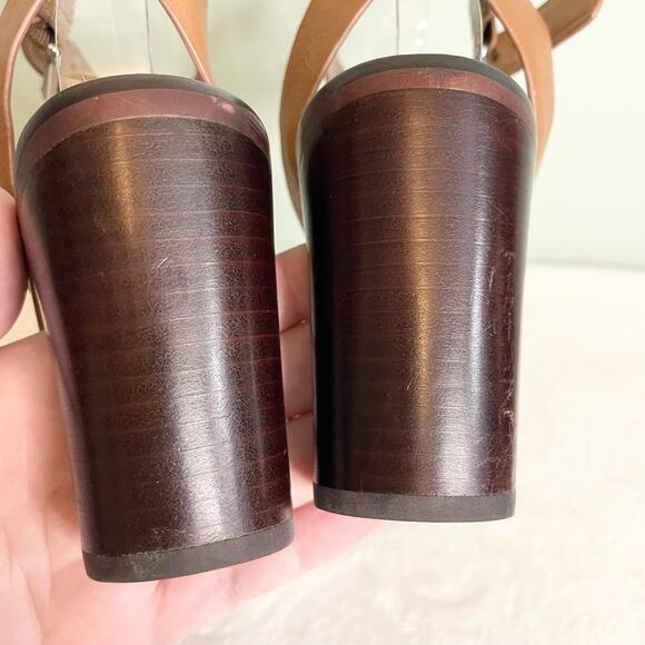 Dolce Vita Nala Block Heel Leather Sandals Size 6 - Picture 7 of 12